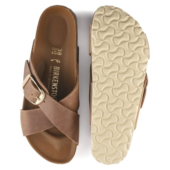 Birkenstock Siena Big Buckle Oiled Leather Cognac 1020165 - Picture 2 of 8